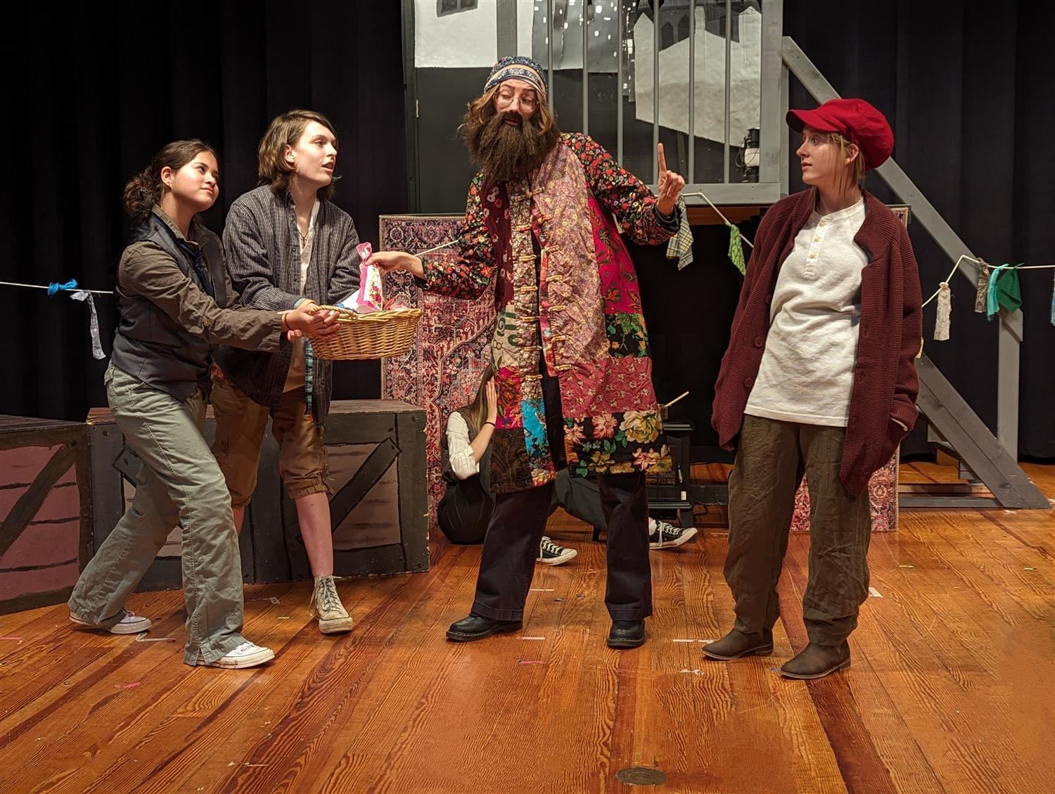 Oliver Jr cast on stage Oliver Jr cast on stage